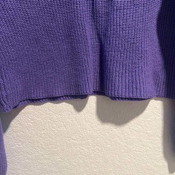 Women’s Short Sweater, Streetwear Society, Purple, Round Neck, Size XL - Picture 5 of 15